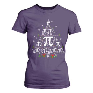 Funny Christmas Math Teacher T Shirt For Women Pi Christmas Tree TS09 Purple Print Your Wear