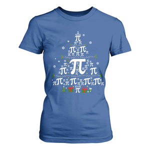 Funny Christmas Math Teacher T Shirt For Women Pi Christmas Tree TS09 Royal Blue Print Your Wear