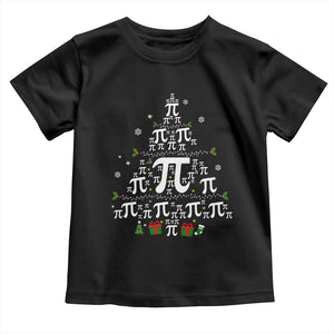 Funny Christmas Math Teacher Toddler T Shirt Pi Christmas Tree TS09 Black Print Your Wear