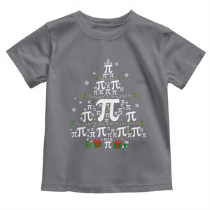 Funny Christmas Math Teacher Toddler T Shirt Pi Christmas Tree TS09 Charcoal Print Your Wear