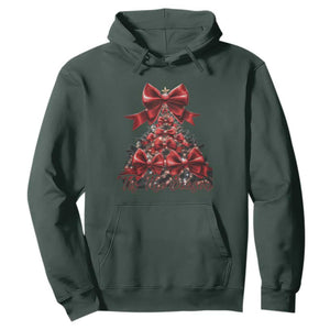 Christmas Tree Coquette Tis The Season Hoodie TS09 Dark Forest Green Print Your Wear