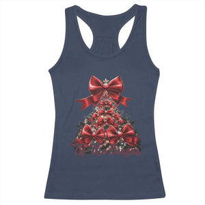 Christmas Tree Coquette Tis The Season Racerback Tank Top TS09 Navy Print Your Wear