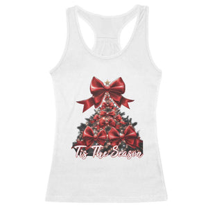 Christmas Tree Coquette Tis The Season Racerback Tank Top TS09 White Print Your Wear