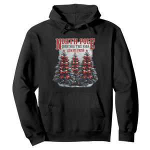 Xmas Coquette Hoodie North pole Christmas Tree Farm Always Fresh TS09 Black Print Your Wear