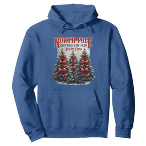 Xmas Coquette Hoodie North pole Christmas Tree Farm Always Fresh TS09 Royal Blue Print Your Wear