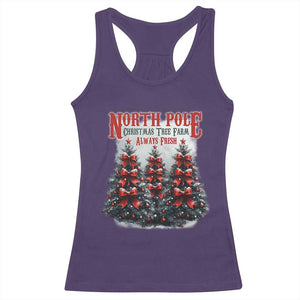 Xmas Coquette Racerback Tank Top North pole Christmas Tree Farm Always Fresh TS09 Purple Print Your Wear