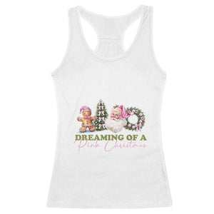 Dreaming Of A Pink Christmas Racerback Tank Top TS09 White Print Your Wear