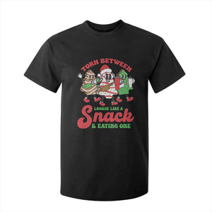 Funny Christmas Cake T Shirt For Kid Torn Between Looking' Like a Snack TS09 Black Print Your Wear