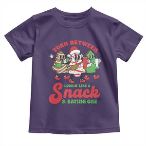 Funny Christmas Cake Toddler T Shirt Torn Between Looking' Like a Snack TS09 Purple Print Your Wear