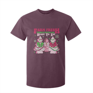 Farm Fresh Christmas Tree Cakes Coquette T Shirt For Kid TS09 Maroon Print Your Wear