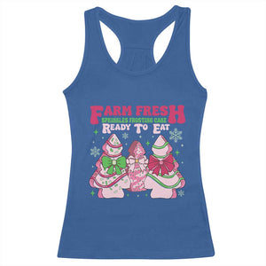 Farm Fresh Christmas Tree Cakes Coquette Racerback Tank Top TS09 Royal Blue Print Your Wear
