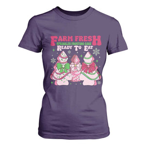 Farm Fresh Christmas Tree Cakes Coquette T Shirt For Women TS09 Purple Print Your Wear