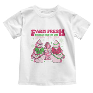 Farm Fresh Christmas Tree Cakes Coquette Toddler T Shirt TS09 White Print Your Wear