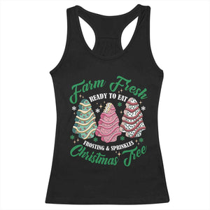 Farm Fresh Christmas Tree Cakes Racerback Tank Top TS09 Black Print Your Wear