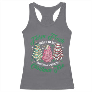Farm Fresh Christmas Tree Cakes Racerback Tank Top TS09 Charcoal Print Your Wear