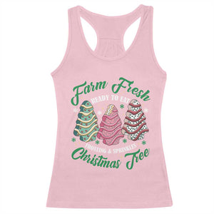 Farm Fresh Christmas Tree Cakes Racerback Tank Top TS09 Light Pink Print Your Wear