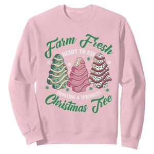 Farm Fresh Christmas Tree Cakes Sweatshirt TS09 Light Pink Print Your Wear