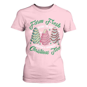 Farm Fresh Christmas Tree Cakes T Shirt For Women TS09 Light Pink Print Your Wear