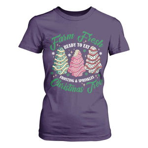 Farm Fresh Christmas Tree Cakes T Shirt For Women TS09 Purple Print Your Wear