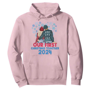 Our First Christmas Together 2024 Hoodie TS09 Light Pink Print Your Wear