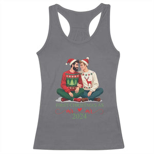 Our First Christmas As Mr Mr 2024 Racerback Tank Top LGBT Gay Couple Xmas TS09 Charcoal Print Your Wear