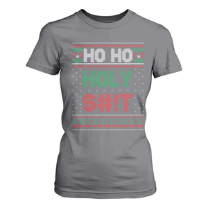 Funny Christmas T Shirt For Women Ho Ho Holy Shit TS09 Charcoal Print Your Wear