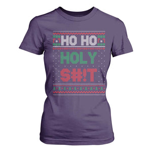 Funny Christmas T Shirt For Women Ho Ho Holy Shit TS09 Purple Print Your Wear