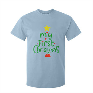 My First Christmas Family Matching T Shirt For Kid TS09 Light Blue Print Your Wear