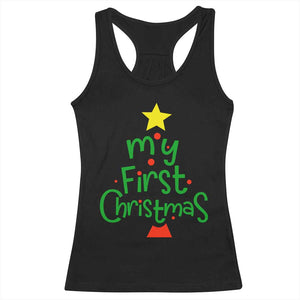 My First Christmas Family Matching Racerback Tank Top TS09 Black Print Your Wear