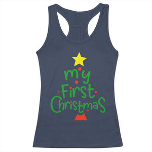 My First Christmas Family Matching Racerback Tank Top TS09 Navy Print Your Wear