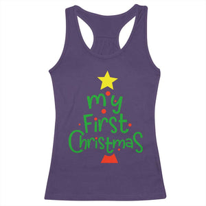 My First Christmas Family Matching Racerback Tank Top TS09 Purple Print Your Wear