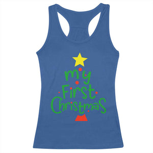 My First Christmas Family Matching Racerback Tank Top TS09 Royal Blue Print Your Wear