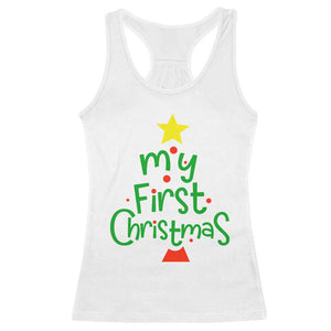 My First Christmas Family Matching Racerback Tank Top TS09 White Print Your Wear