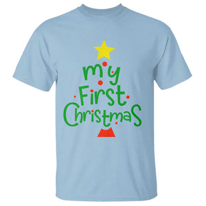 My First Christmas Family Matching T Shirt TS09 Light Blue Print Your Wear