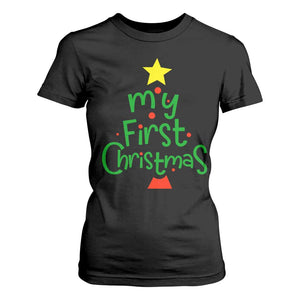 My First Christmas Family Matching T Shirt For Women TS09 Black Print Your Wear