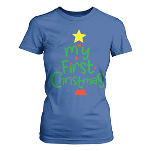 My First Christmas Family Matching T Shirt For Women TS09 Royal Blue Print Your Wear