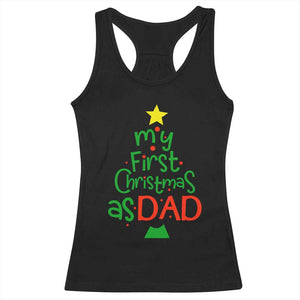 My First Christmas As Dad Family Matching Racerback Tank Top TS09 Black Print Your Wear