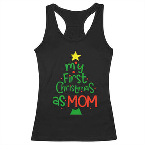 My First Christmas As Mom Family Matching Racerback Tank Top TS09 Black Print Your Wear