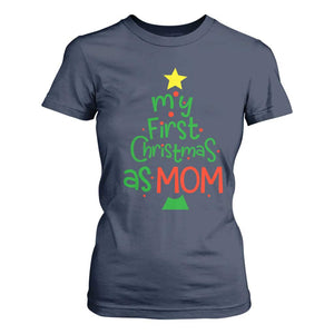 My First Christmas As Mom Family Matching T Shirt For Women TS09 Navy Print Your Wear