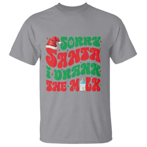 Funny First Christmas T Shirt Sorry Santa I Drank The Milk TS09 Sport Gray Print Your Wear