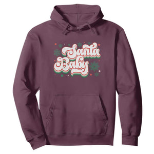 Funny Santa Baby Hoodie TS09 Maroon Print Your Wear