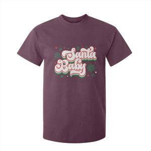 Funny Santa Baby T Shirt For Kid TS09 Maroon Print Your Wear