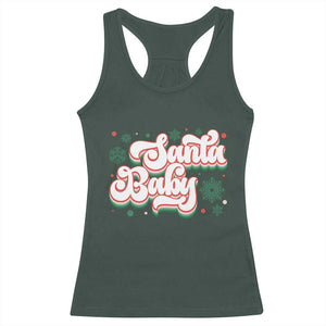 Funny Santa Baby Racerback Tank Top TS09 Dark Forest Green Print Your Wear
