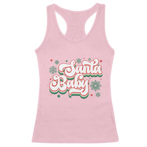 Funny Santa Baby Racerback Tank Top TS09 Light Pink Print Your Wear