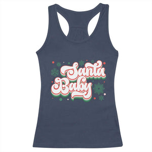Funny Santa Baby Racerback Tank Top TS09 Navy Print Your Wear