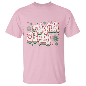 Funny Santa Baby T Shirt TS09 Light Pink Print Your Wear
