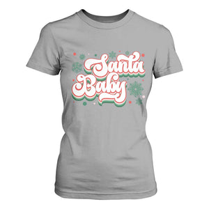 Funny Santa Baby T Shirt For Women TS09 Sport Gray Print Your Wear
