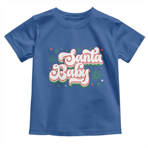 Funny Santa Baby Toddler T Shirt TS09 Royal Blue Print Your Wear