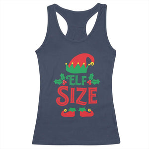Cute First Christmas ELF Size Racerback Tank Top TS09 Navy Print Your Wear