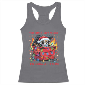 Funny Christmas Racerback Tank Top This Little Light Of Mine Lil Dumpster Fire TS09 Charcoal Print Your Wear
